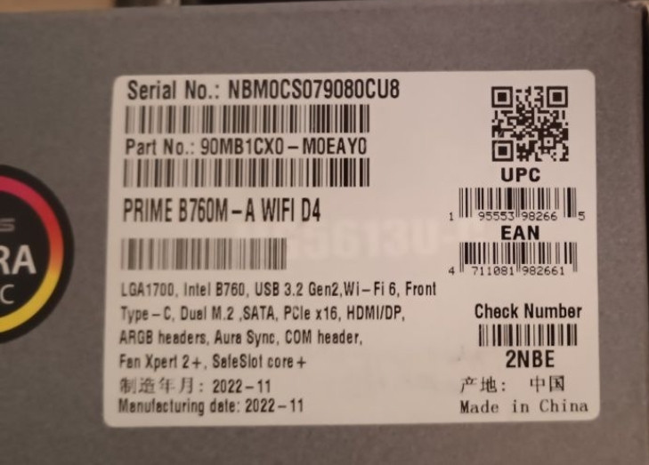 Материнська плата ASUS Prime B760M-A WFI D4. Київ - фото 1