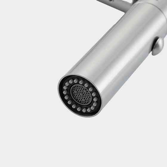 Смеситель для кухни GAPPO G4098-15 с гибким изливом, сатин/черный Киев