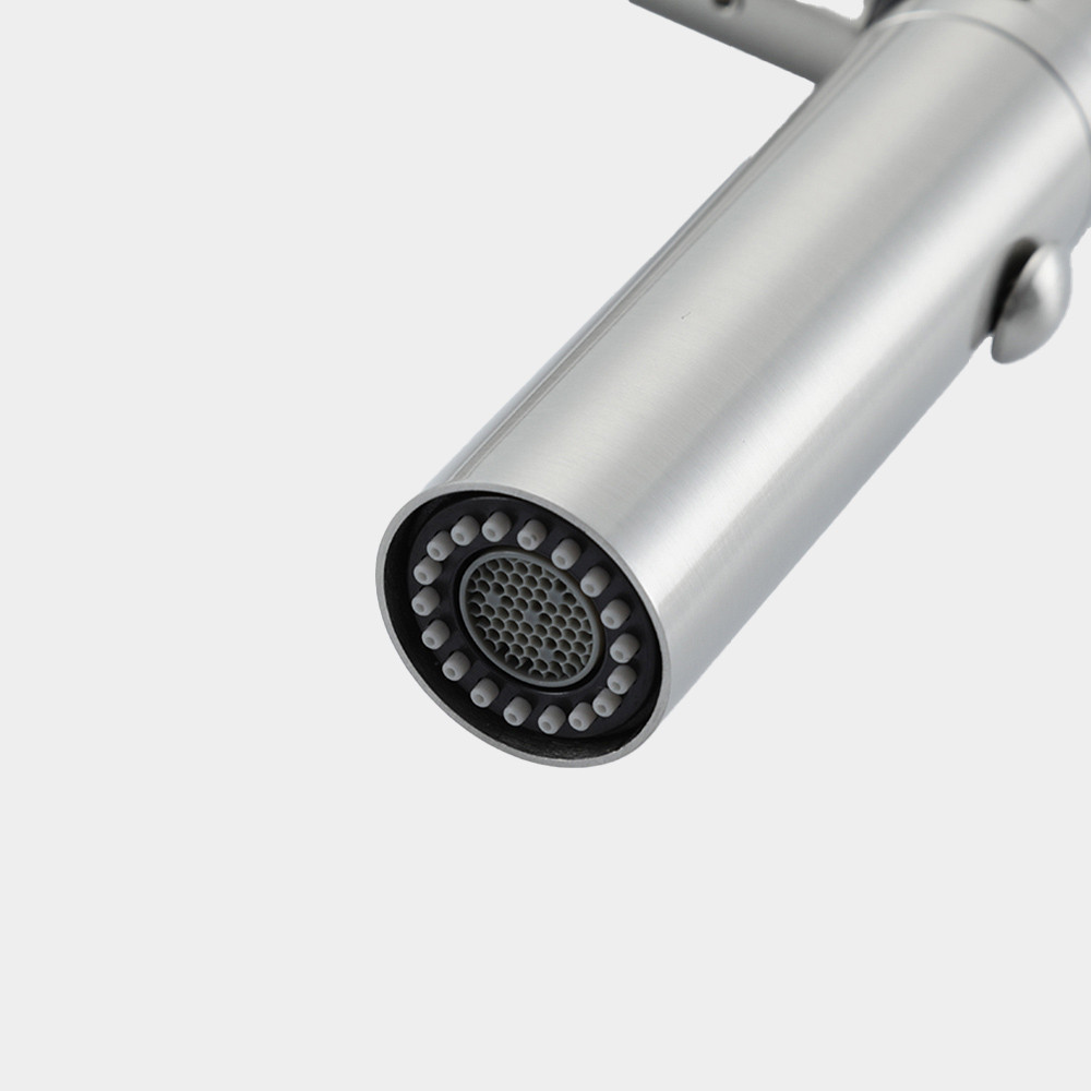 Смеситель для кухни GAPPO G4098-15 с гибким изливом, сатин/черный Киев - изображение 4