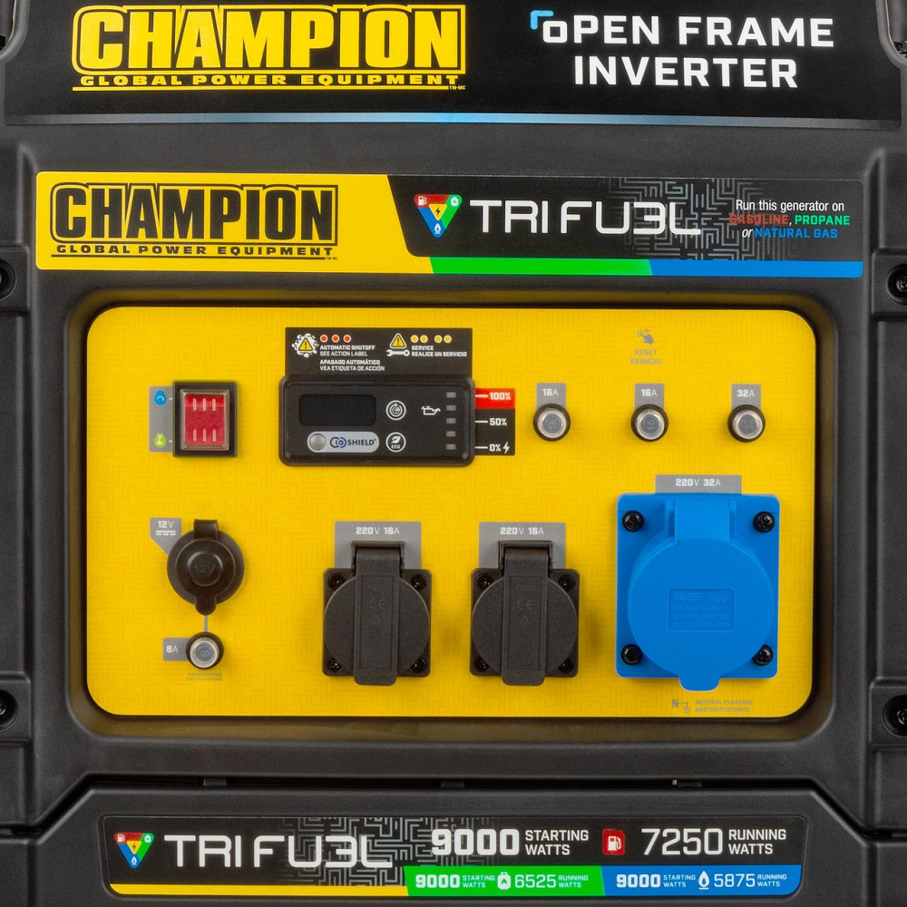 Генератор инверторный Champion C9000BT трехтопливный  бензин пропан природный газ Максимальная мощность 9 кВат Киев - изображение 5