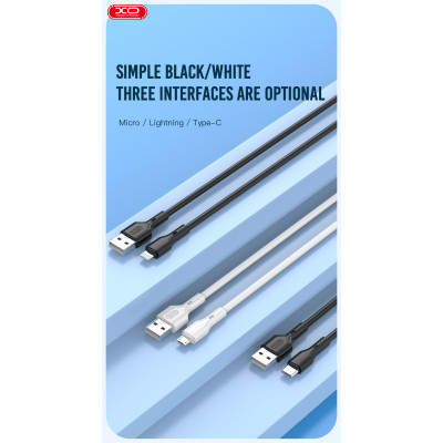 Дата кабель USB 2.0 AM to USB-C 1.0m white XO (NB230_C_White) Вінниця - фото 5