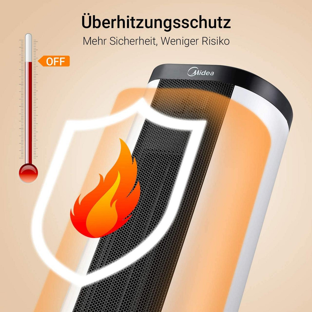 Midea NTH20-17BR Керамический тепловентилятор 2000 Вт с термостатом Ровно - изображение 6