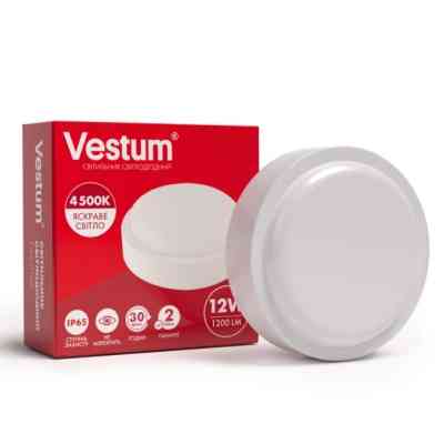 Світильник Vestum ЖКХ LED 12W круг 4500K 220V (1-VS-7102) Вінниця