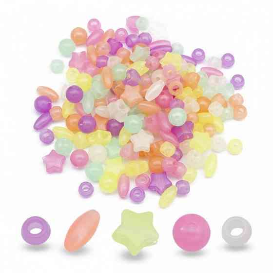 Декоративні намистинки для творчості Флуоресцентні Dom Busin УТ100031615 в упаковці 130 шт Вінниця