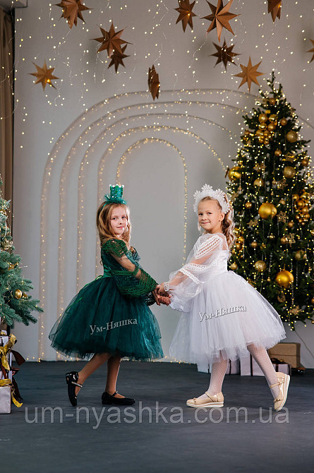 Зелене пишне плаття з рукавами 110-128 Кривий Ріг - фото 13