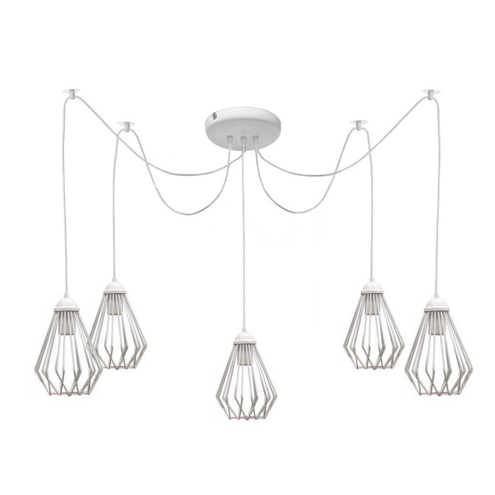 Подвесная люстра под старину паук белая 5 ламп Silvia NL 05371-5 W Одесса - изображение 1