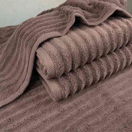 Рушник махровий GM Textile 50x90см Преміум якості Зеро Твіст 550г/м2 (Шоколад) Суми