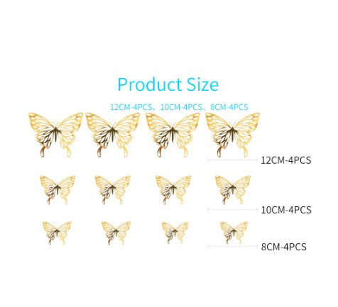 Набор серебристых бабочек - 12шт. Киев - изображение 3