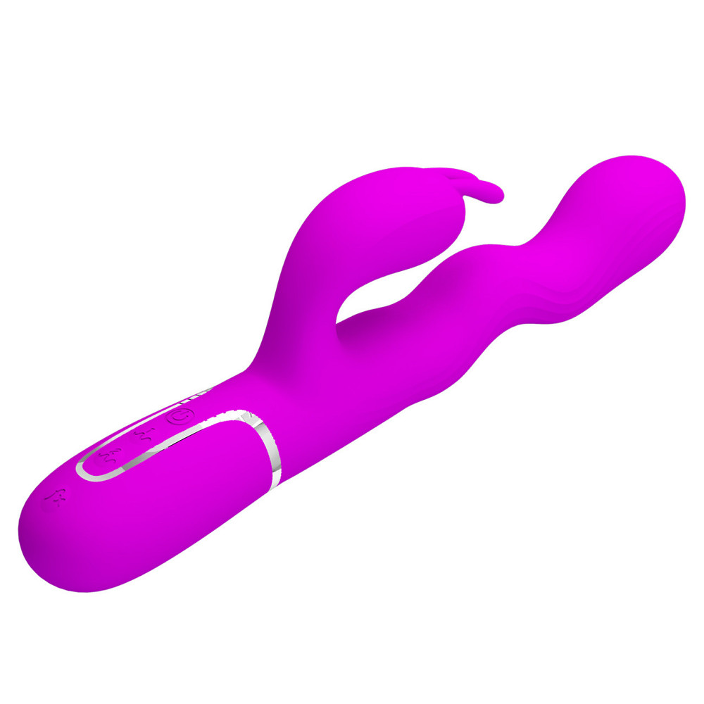 Вибратор-кролик PRETTY LOVE Laursen Purple, силикон, фиолетовый, 7 режимов вибрации и 4 волны Sex Aura Киев - изображение 6