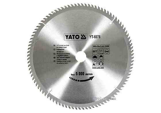 Диск пиляльний победітовий по дереву YATO: 300х30х3.2х2.2 мм, 96 зубців, R.P.M до 5000 1/хв [10] Одесса