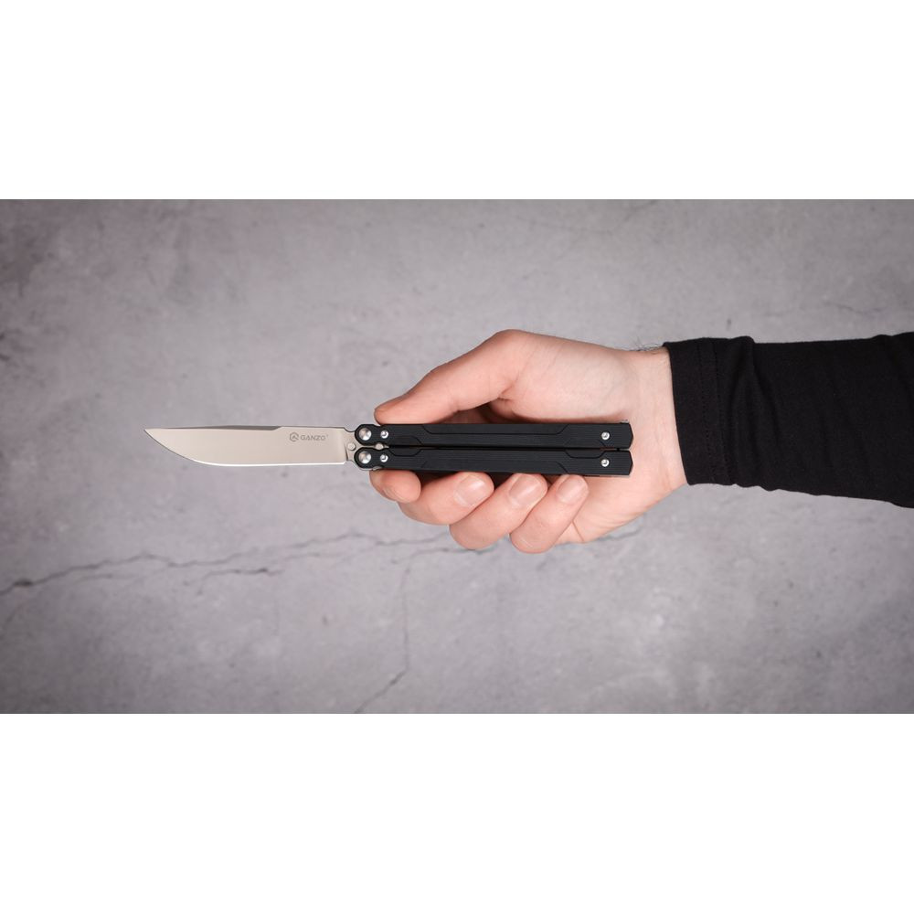 Нiж-метелик (балiсонг) Ganzo G766-BK Київ - фото 11