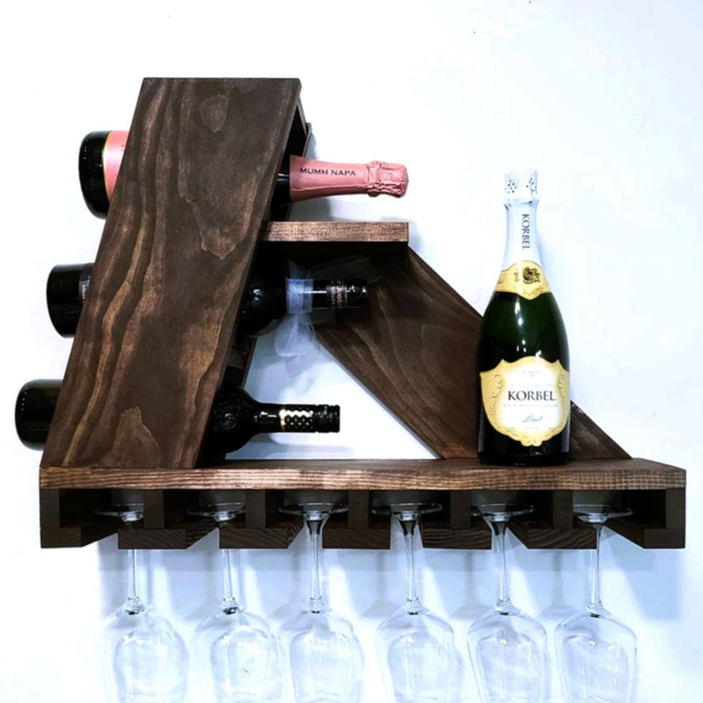 Настінна винна полиця "Імабарі" капучино Миколаїв - фото 1