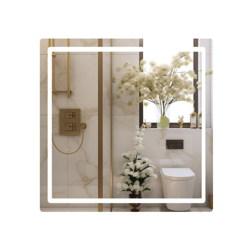 Зеркало прямоугольное сенсорное для ванны Qtap Mideya (MI9) 800x800 с LED-подсветкой Touch, с антизапотеванием Харьков - изображение 1