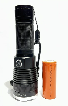 Ручний ліхтар BL-A75-P90 zoom + Type-C + 26650 (3xAAA) 5 режимів Вінниця