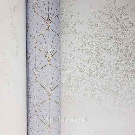 Шпалери вінілові на флізелін Caselio The Place to bed 0.53х10 м природа дерева гілки сріблясті на білому Київ