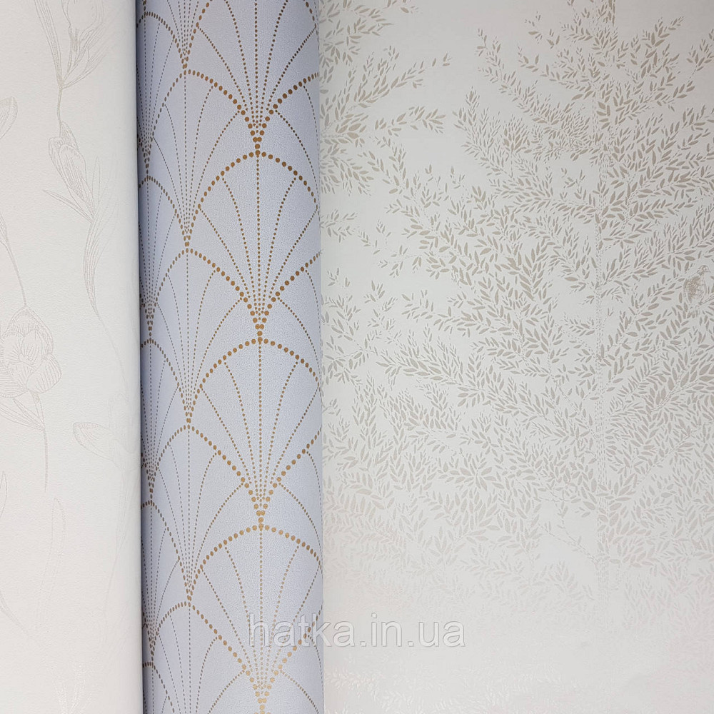 Шпалери вінілові на флізелін Caselio The Place to bed 0.53х10 м природа дерева гілки сріблясті на білому Київ - фото 1