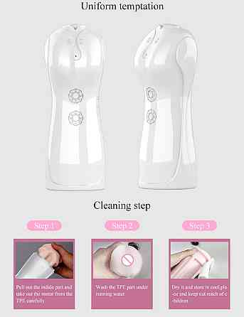 Мастурбатор Vibrating and Flashing Masturbation Cup USB 7+7 Function / Talk Mode (White) Sex Aura Киев