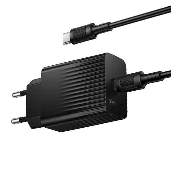 Мережевий зарядний пристрій BOROFONE BAS75A Source single port PD30W charger set (C to C) (EU) Black Одеса