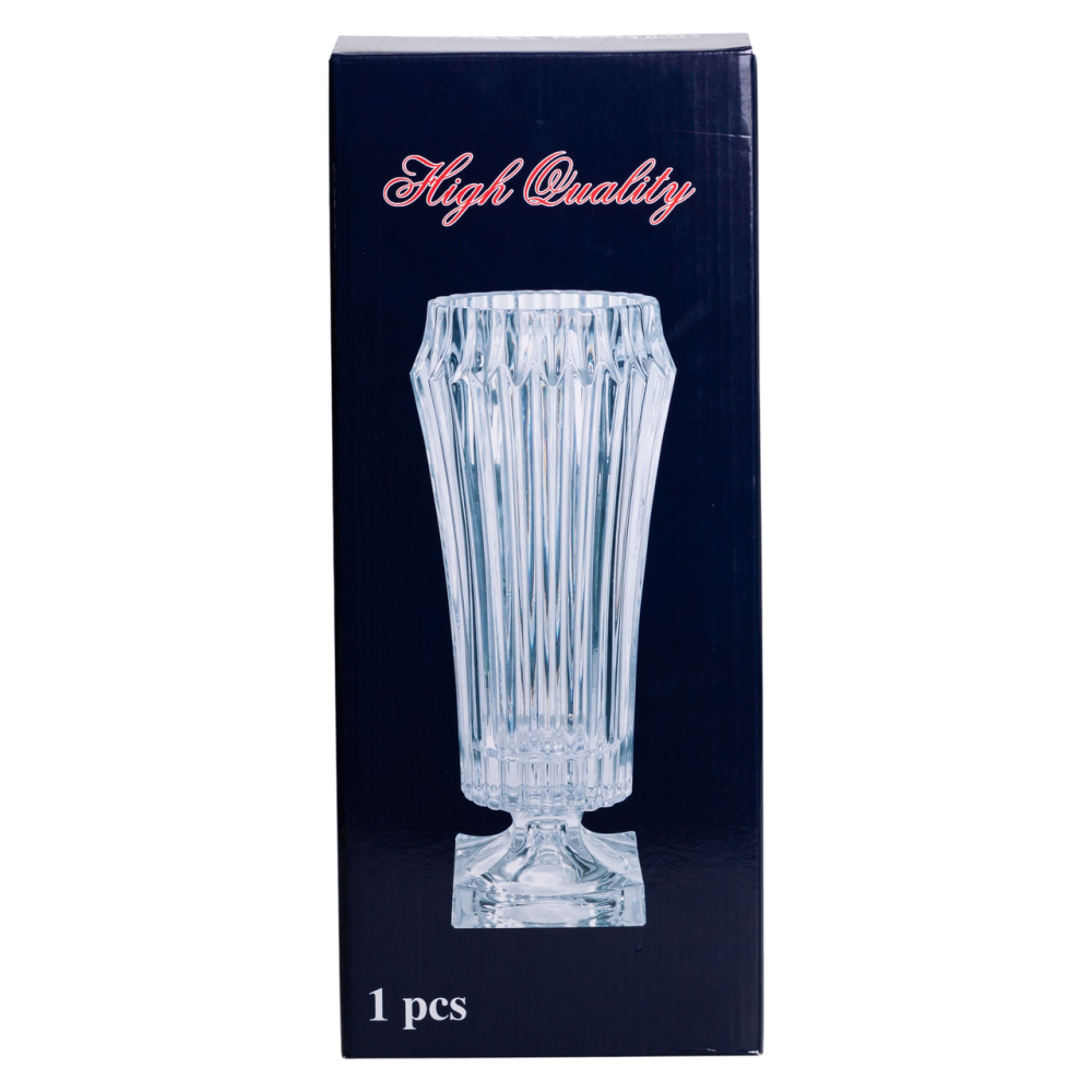 Ваза для цветов круглая 34.5 см стеклянная декоративная ваза из толстого стекла 1.8 л HP-19-141 Киев - изображение 6