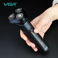 Водонепроникна електробритва VGR V-310 для вологого та сухого гоління, 2000 мАг,: LED індикація Київ