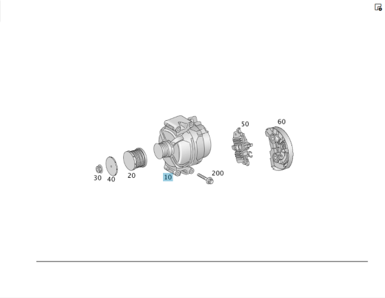 Mercedes-Benz  A0009068706 Генератор для двигуна M276 V6 3.0 C-Class W205 GLC X253 E-class W213 ML/GLE W166 GLE Coupe C292 E-class S213 GL/GLS X166 Одеса