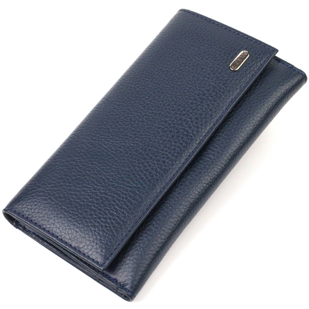 Надійний портмоне унісекс із натуральної шкіри флотар Синє (CANPELLINI) Київ - фото 5
