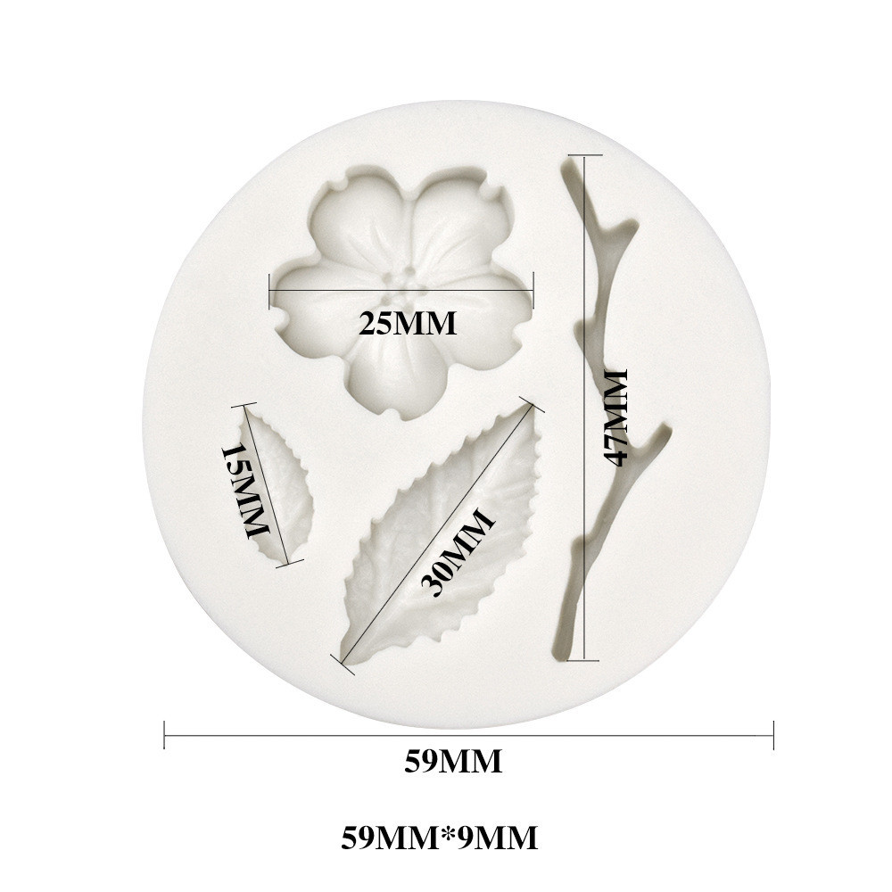 Молд силиконовый Цветок персика 59 мм серый Киев - изображение 2