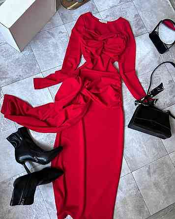 Жіноча стильна романтична сукня крепдайвінг Червоний, 46/48 Одеса