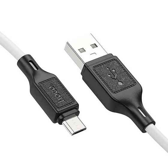 Кабель HOCO X90 Cool silicone charging data cable for Micro White Київ