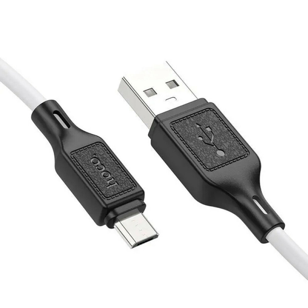Кабель HOCO X90 Cool silicone charging data cable for Micro White Київ - фото 3