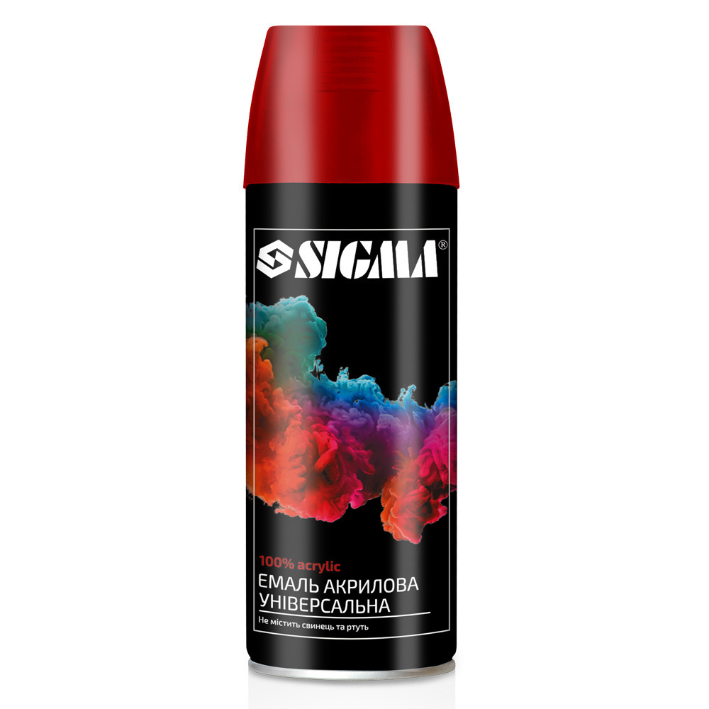 Sigma Эмаль аэрозольная акриловая 400мл RAL 3005 (темно-вишневый глянец) SIGMA (2736941) Коломия - фото 1
