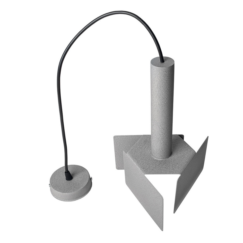 Світильник підвісний MSK Electric Turin у стилі лофт під лампу Е27 MR 2030 GR сірий муар Київ - фото 2