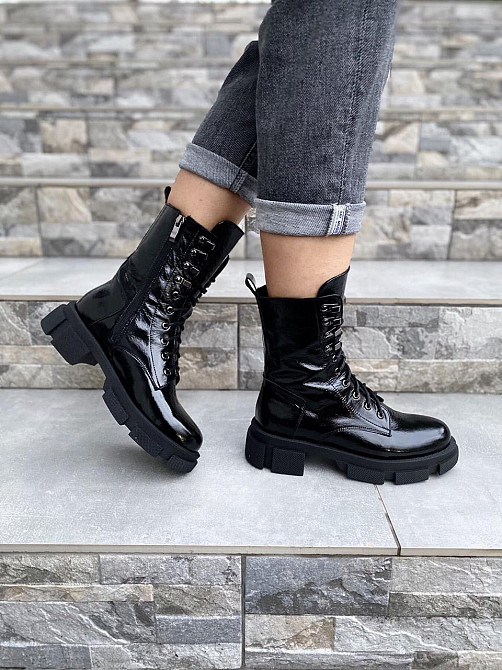 SOTHBY'S Черевики жіночі Sothby's чорні шкіра лакована 37/39р. (M-1730 4195) Коломыя - изображение 7