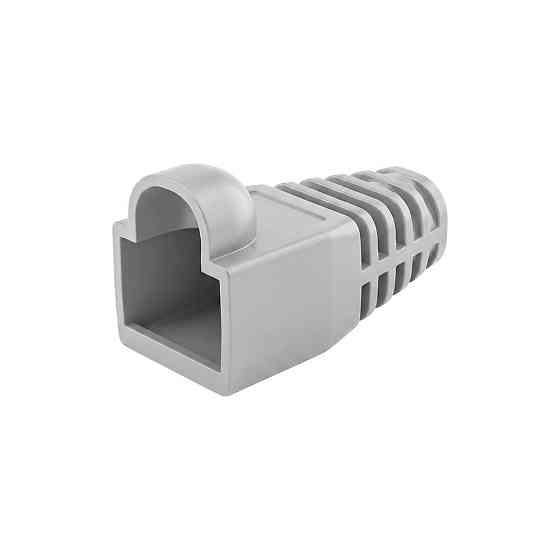 Чохол ізолюючий для роз'єму RJ-45 Cat.5/Cat.6, ПВХ сірий, 100 шт. (74-00100) Киев