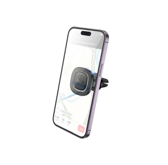 Автотримач для телефона HOCO H72 Crown magnetic car holder (air outlet) Black Metal Gray Одеса