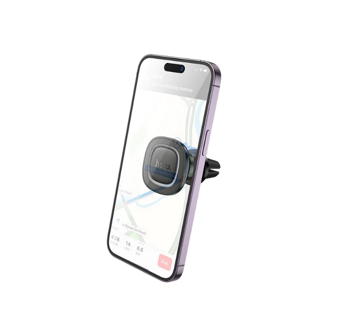 Автотримач для телефона HOCO H72 Crown magnetic car holder (air outlet) Black Metal Gray Одеса - фото 5