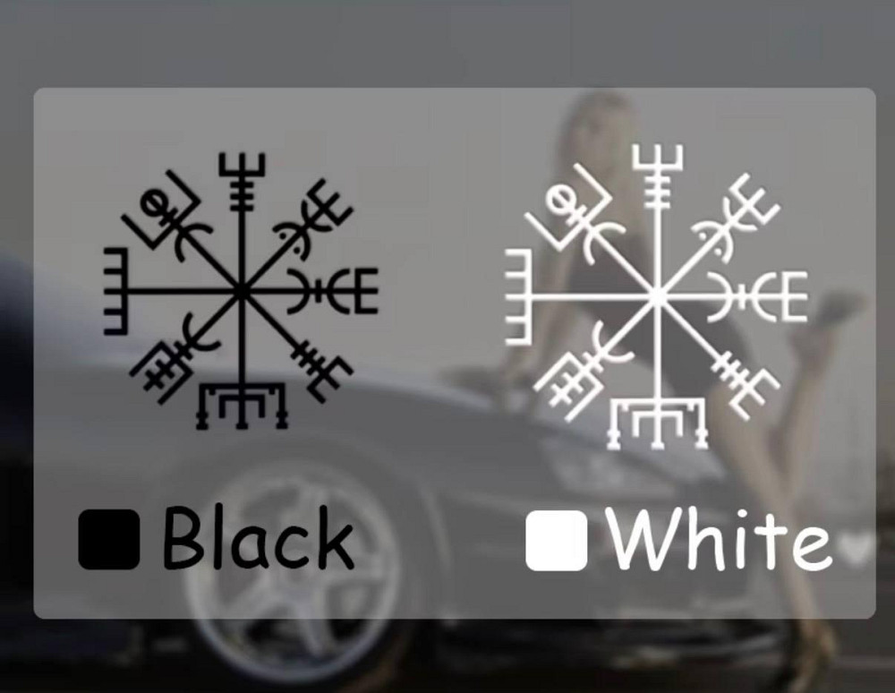 Наклейка на авто Вегвізір 14 см, біла вінілова наклейка на скло та кузов Київ - фото 3