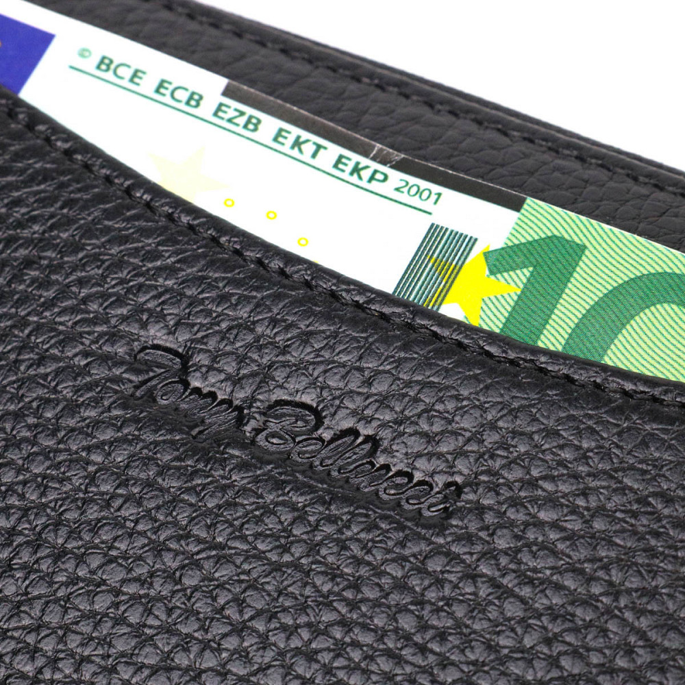 Жіноче містке портмоне на блискавці з натуральної шкіри Tony Bellucci 21970 Чорний Київ - фото 5