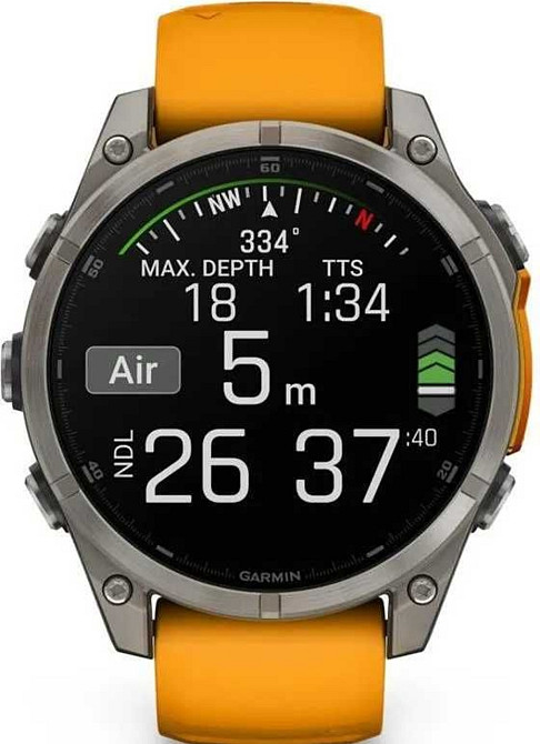 Смарт -Часы Garmin Fenix 8 47mm. AMOLED Sapphire Tit. Spark Orange Graph. Киев - изображение 1