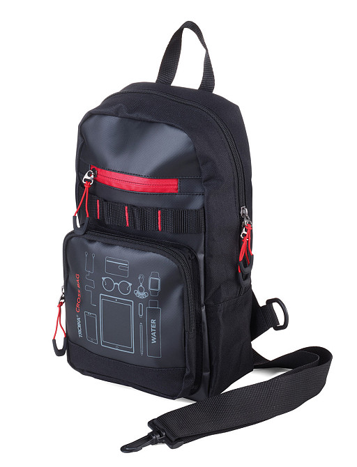 Рюкзак городской Troika Cross Bag 5л через плечо Черный Винница - изображение 1