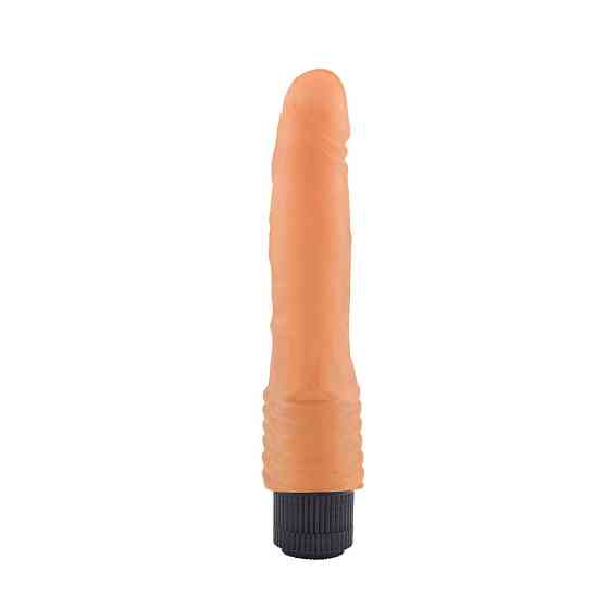 Вибратор реалистичный Chisa Hi-Rubber на батарейках, бежевый Sex Aura Киев