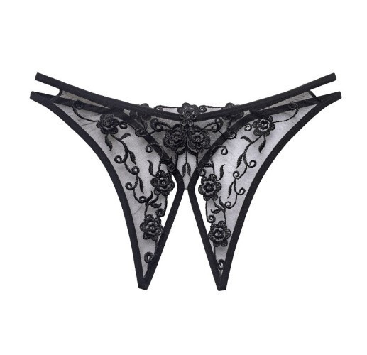 Трусики с открытой ластовицей черные - размер универсальный, резинка тянется до 90см Киев - изображение 2