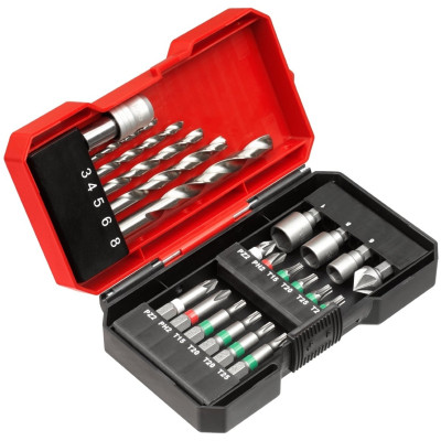 Набір свердл і біт Einhell KWB, 22 шт, кейс S-Box (108806) Вінниця - фото 1