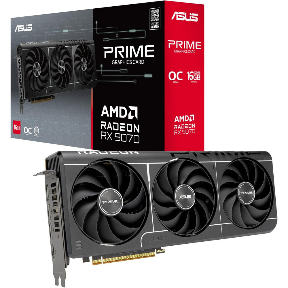 Відеокарта AMD Radeon RX 9070 16 GB GDDR6 Prime Evo OC Asus (PRIME-RX9070-O16G-EVO) ( Black ) Харьков - изображение 19