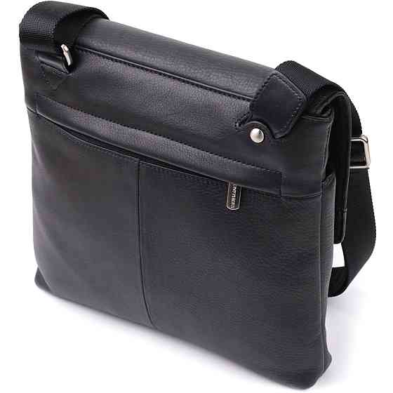 Мужская сумка через плечо из зернистой натуральной кожи Tony Perotti 20865_1 (9270G-25 nero) Черный Киев
