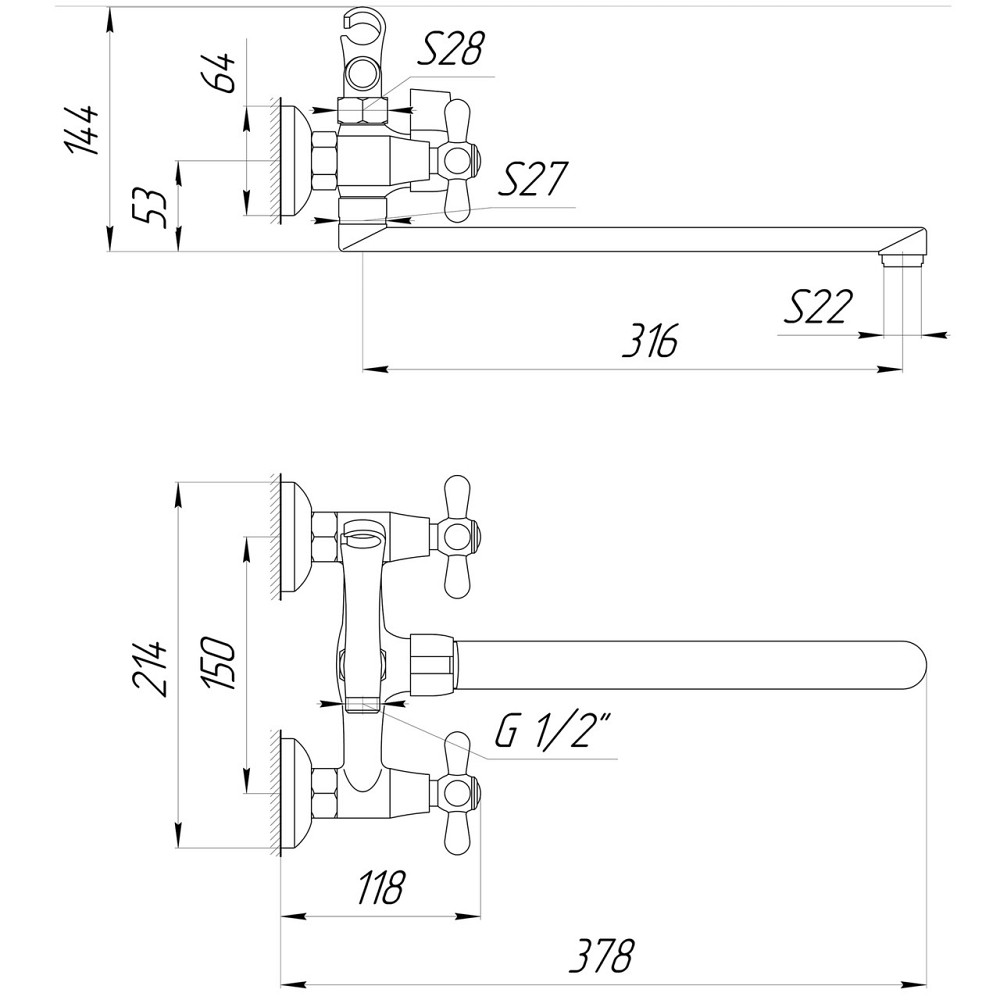 Смеситель для ванны DOMINO DBF-129-35F-SHARM (000013377) Киев - изображение 5