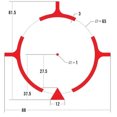 Коліматорний приціл Vortex AMG UH-1 GEN II 1 MOA Tan (AMG-HS02T) Вінниця - фото 6