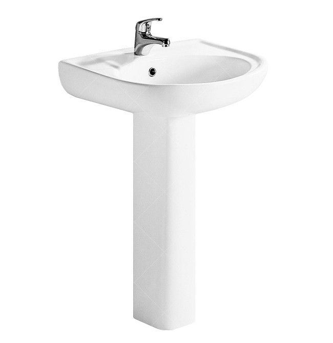 Комплект раковина + ніжка RAK Ceramics Cynthia Wash Basin (57 см) Білий Вінниця - фото 2