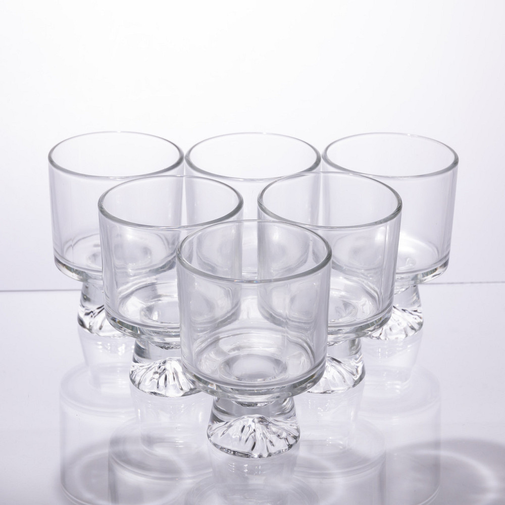 Набір креманок із товстого скла на ніжці 6  штук по 200 мл 64486-69 Київ - фото 2