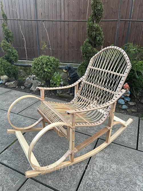 Крісло гойдалка плетена з лози Київ - фото 6